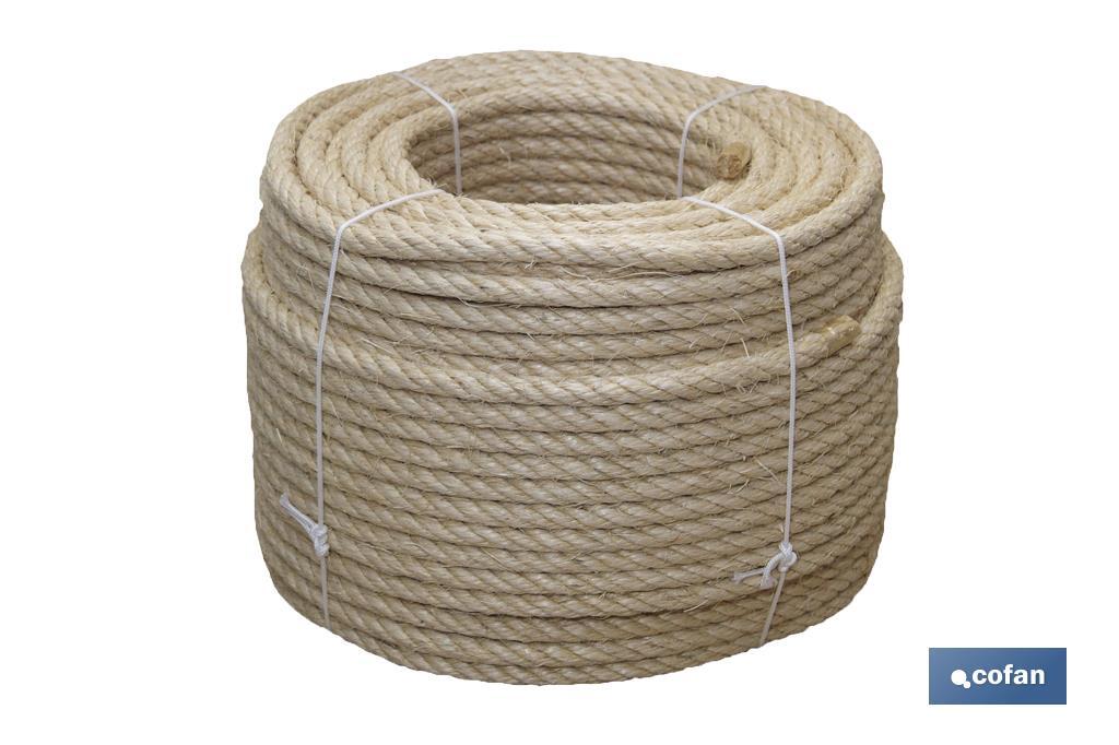 CUERDA DE SISAL DE FIBRA NATURAL DE PITA DE Ø 12MM. Y 25MT. MARCA