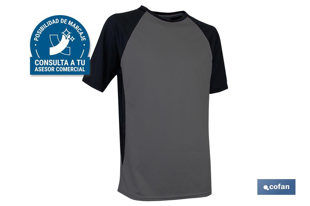 CAMISETA TRANSPIRABLE PILOTE GRIS-NEGRA 160G/M2 T-S