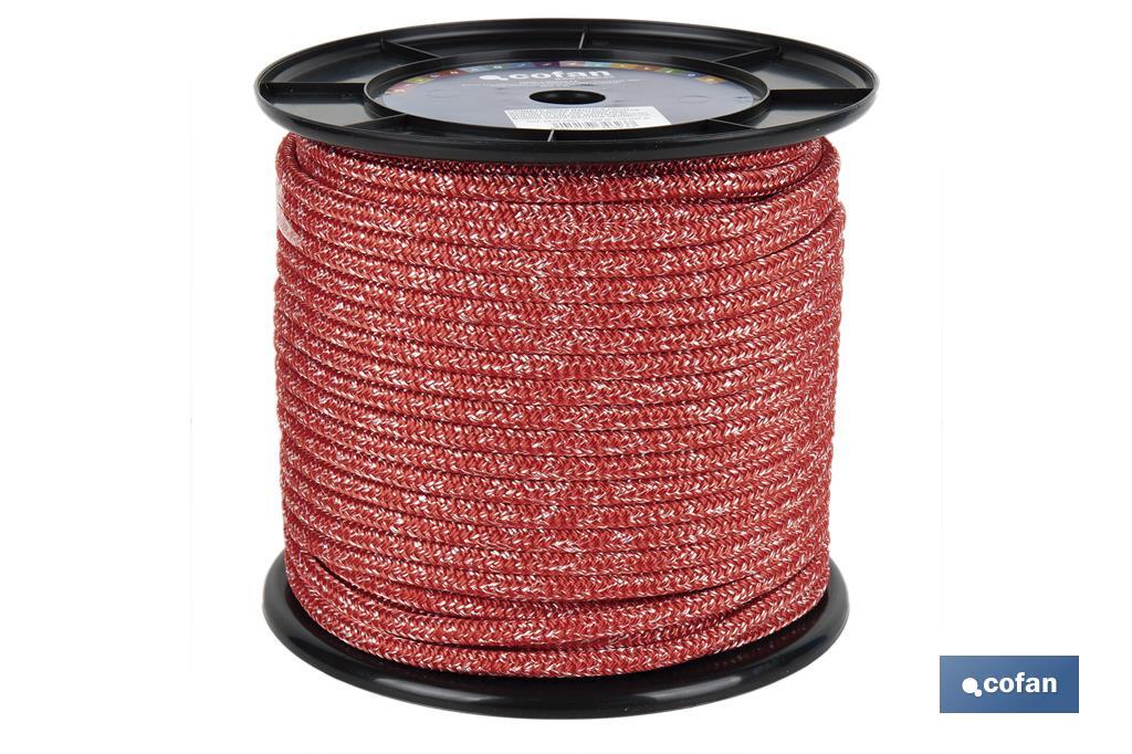 CARRETE DRIZA NÁUTICA 12 MM 100 M ROJO (PACK: 1 UDS)