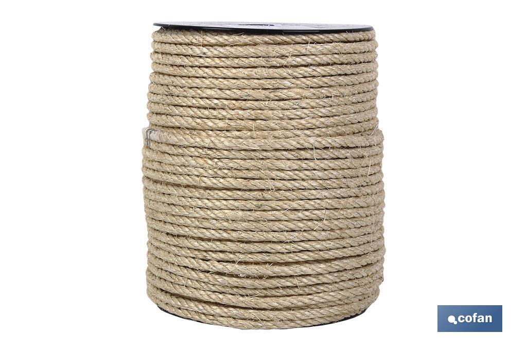 CUERDA SISAL 4 CABOS 20 MM 25 MTS NATURAL (PACK: 1 UDS)