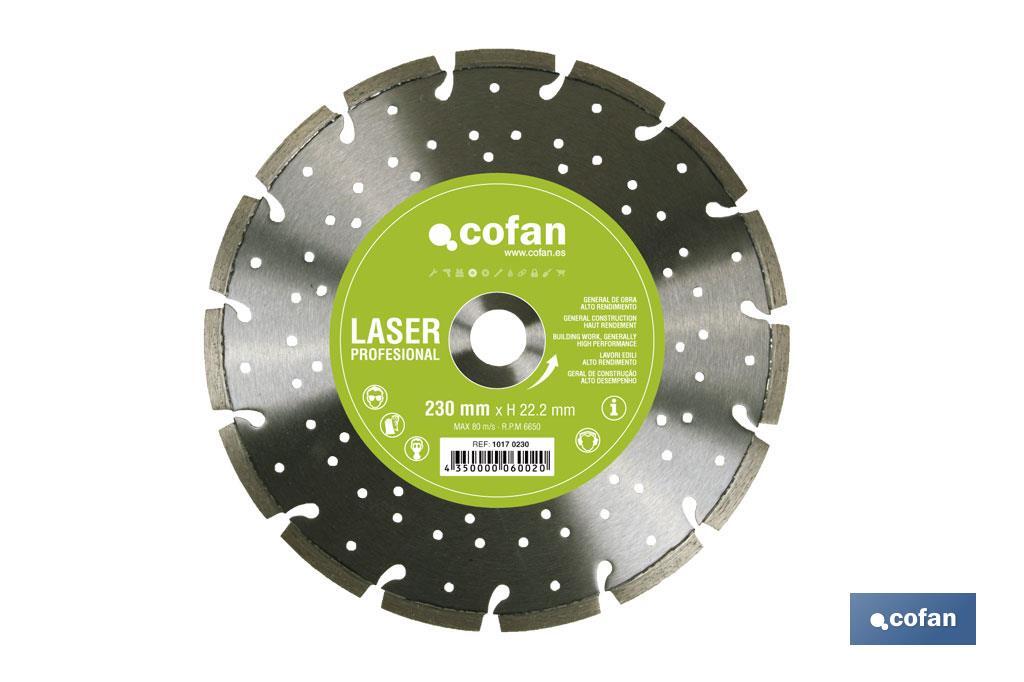 DISCO LASER PROFES. LARGA VIDA 230MM. (PACK: 1 UDS)