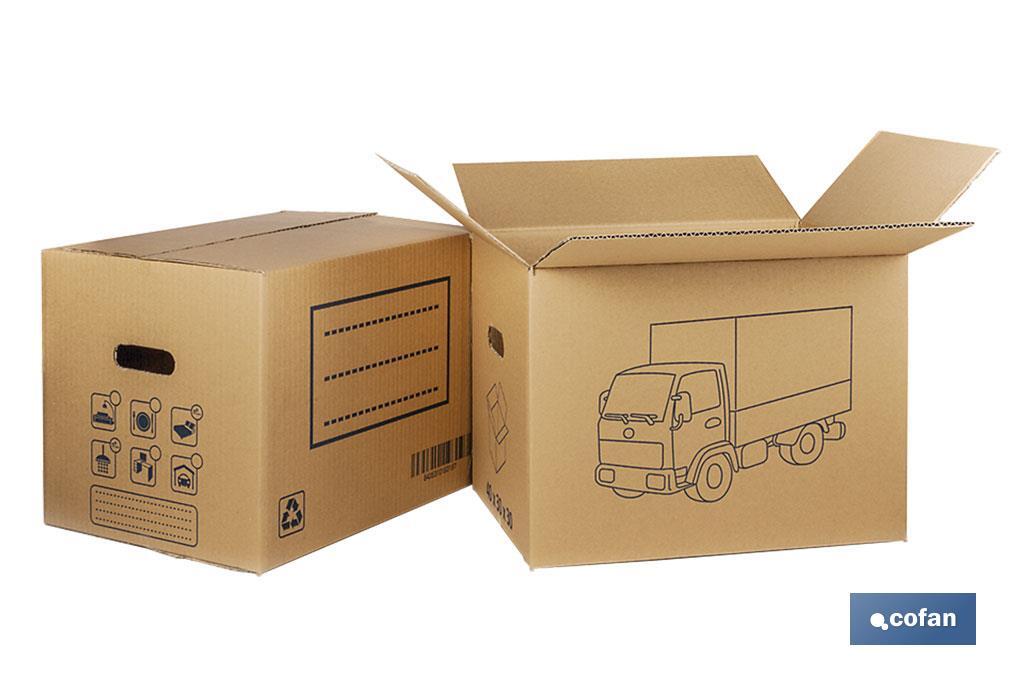 CAJA CARTON MUDANZA ASA TROQUEL. 60x40x40cm venta unitaria