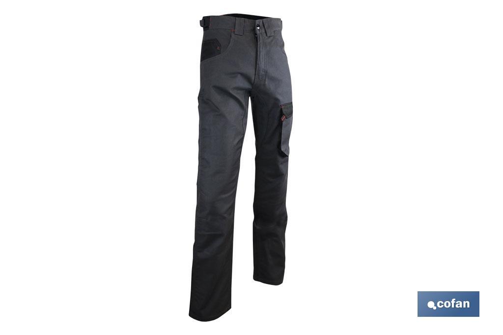 PANTALON TRABAJO QUANT 300gms/m GRIS-NEGRO T-42 (PACK: 1 UDS)