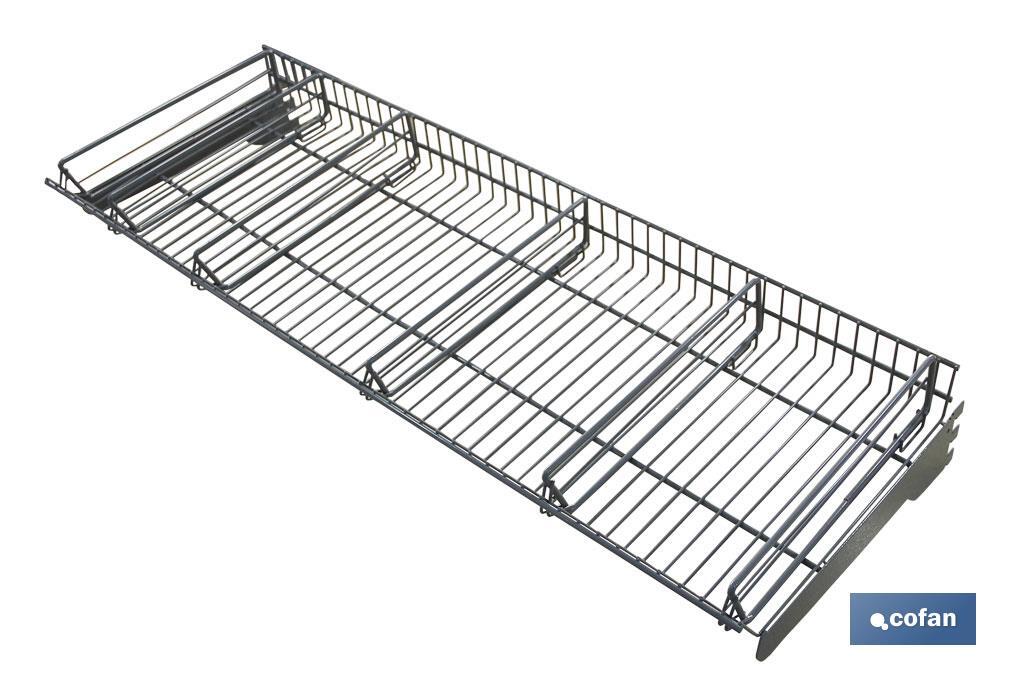 CESTA 5 HUECOS PARA EXPOSITORES 1000X400MM. (PACK: 1 UDS)