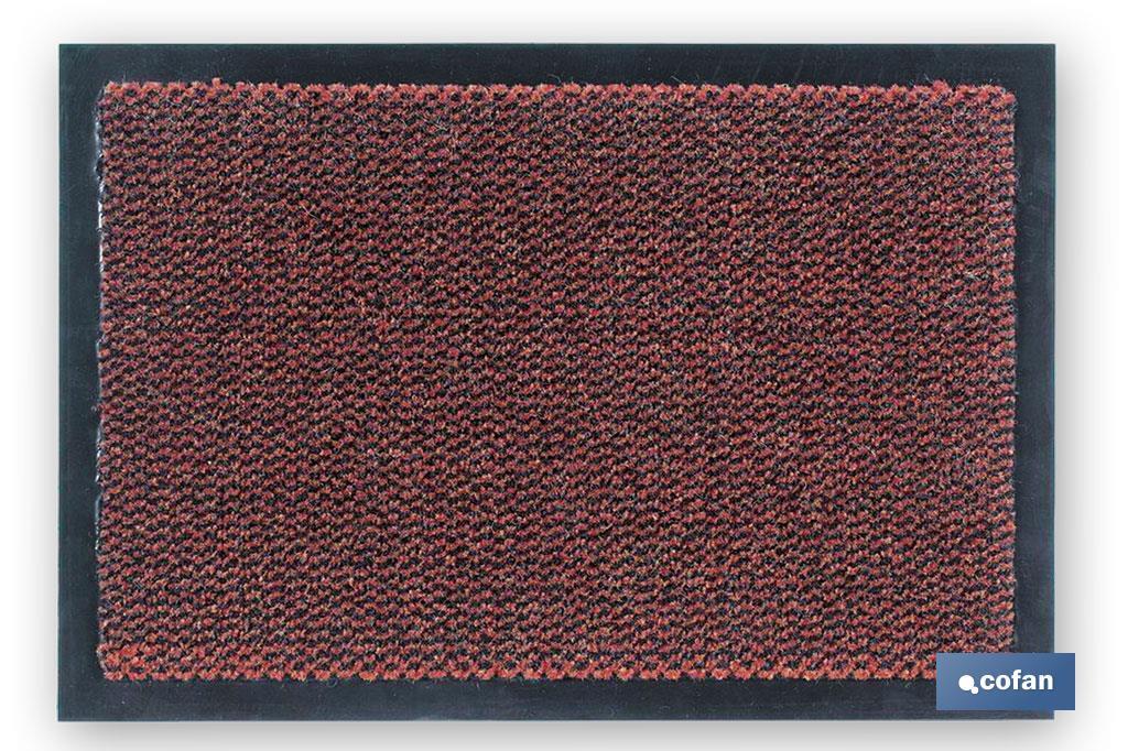 FELPUDO INTERIOR POLIPROPILENO 40X60CM ROJO (PACK: 1 UDS)