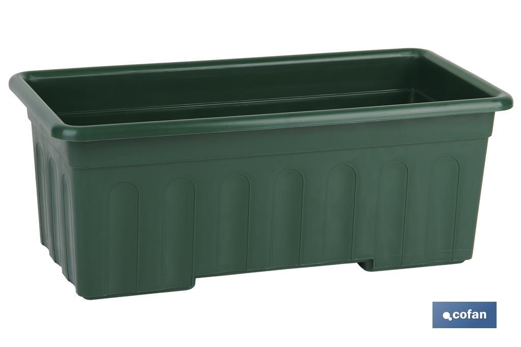 JARDINERA VERDE  MODELO AZAHAR 50X21.5X16CM (PACK: 12 UDS)