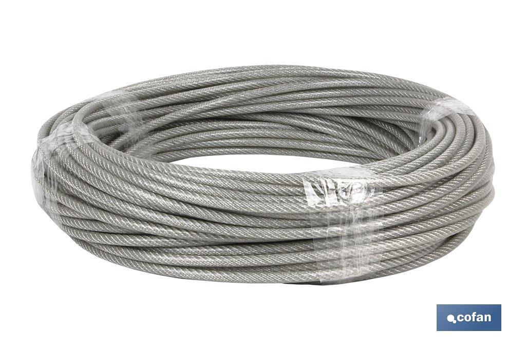 CABLE ACERO (10mm) 8X10MM  6X19+1 PLAST. (25 M) (PACK: 1 UDS)