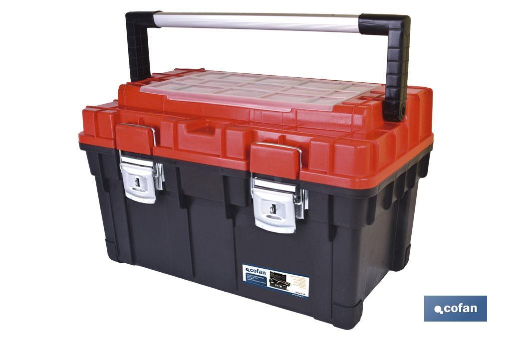 CAJA DE HERRAMIENTAS HEAVY DUTY NEGRO/ROJO (PACK: 1 UDS)