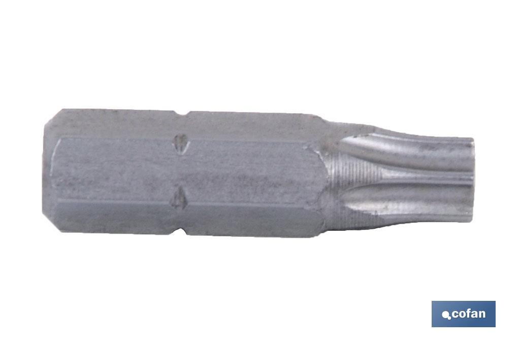 PUNTA DE DESTORNILLADOR TORX INVIOLABLE T-15 VENTA UNITARIA (PACK: 1 UDS)