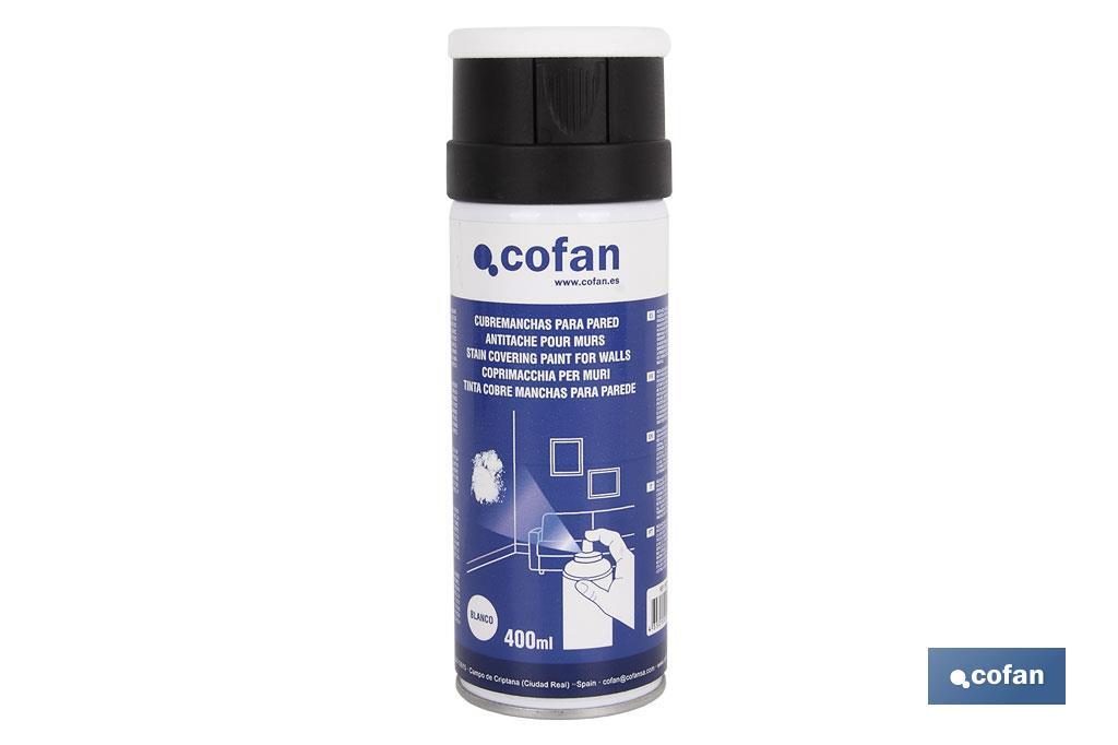 CUBREMANCHAS PARA PARED COLOR BLANCO 400ML (PACK: 1 UDS)