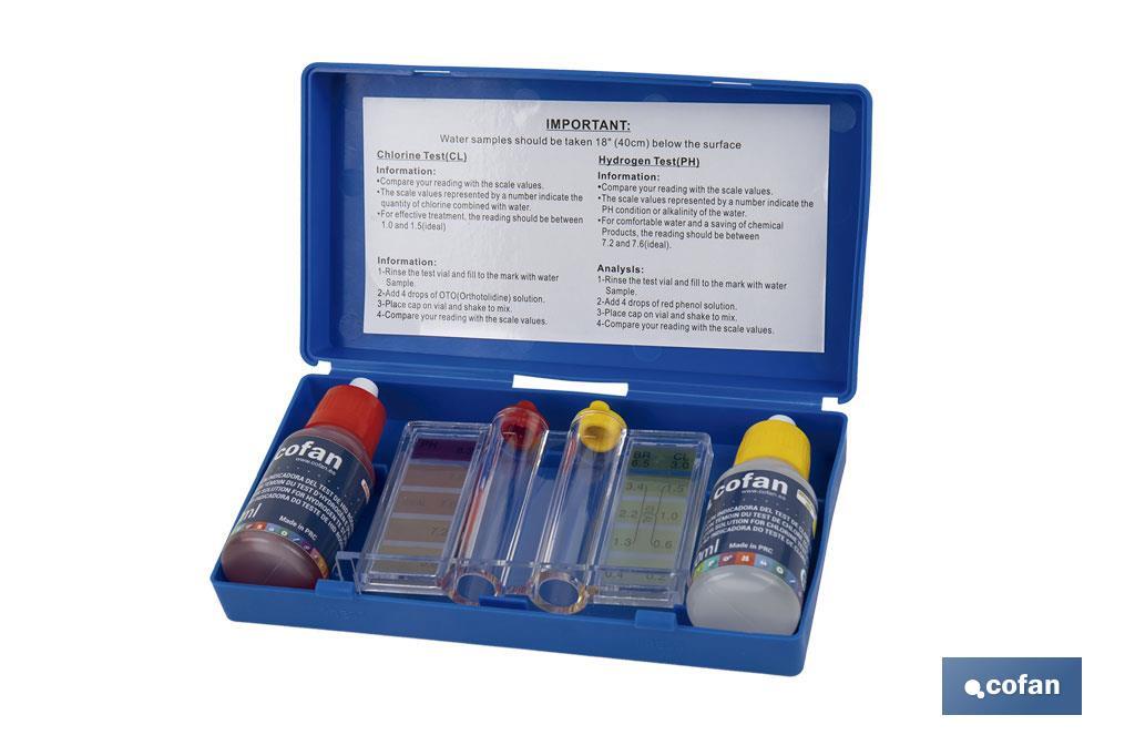 KIT TEST CLORO Y PH PISCINAS (PACK: 1 UDS) KIT TEST CLORO Y PH PISCINAS (PACK: 1 UDS)