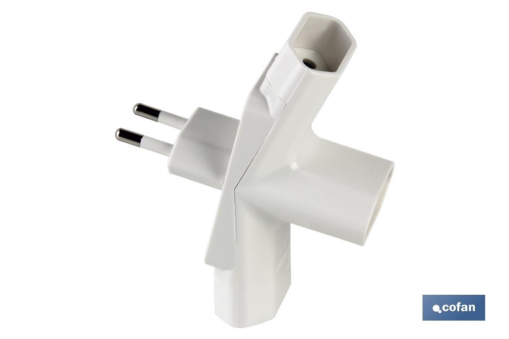 ADAPTADOR MULTIVIA 3 VIAS (10A-250V) (PACK: 1 UDS) ADAPTADOR MULTIVIA 3 VIAS (10A-250V) (PACK: 1 UDS)