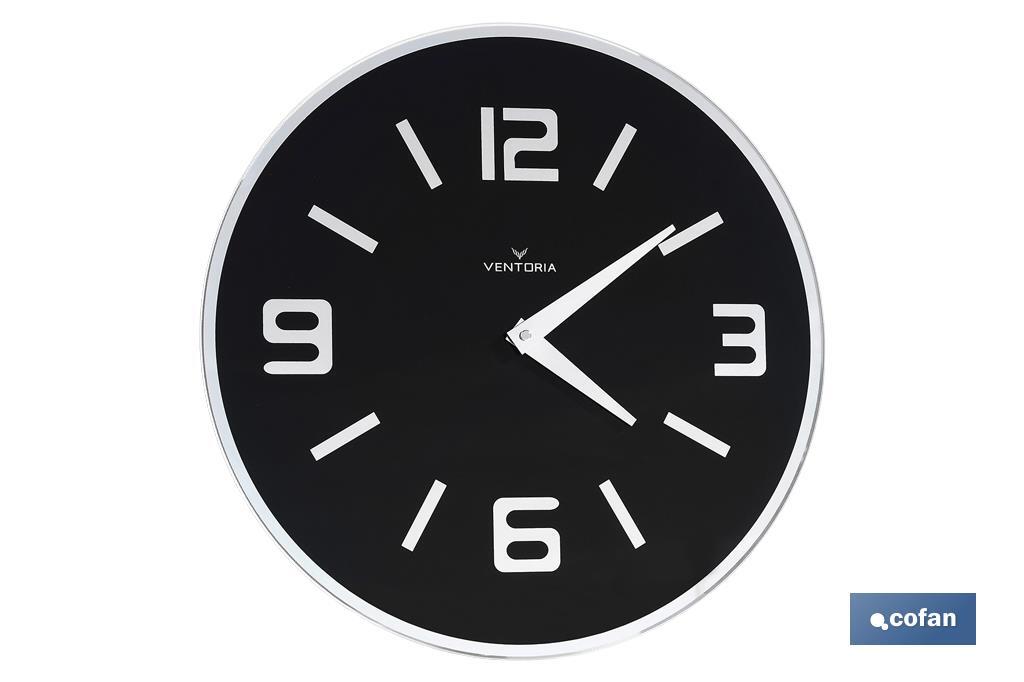 RELOJ DE PARED Ø43CM CRISTAL MODELO LIVORNO (PACK: 1 UDS)