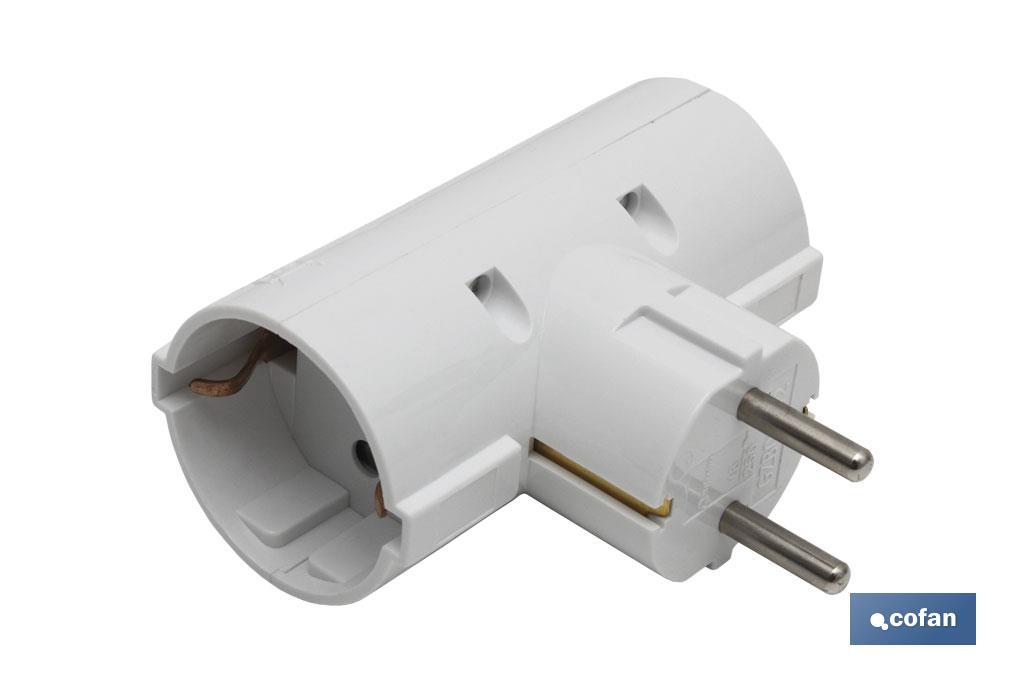 ADAPTADOR SCHUKO 2 VIAS (16A-250V) (PACK: 1 UDS)