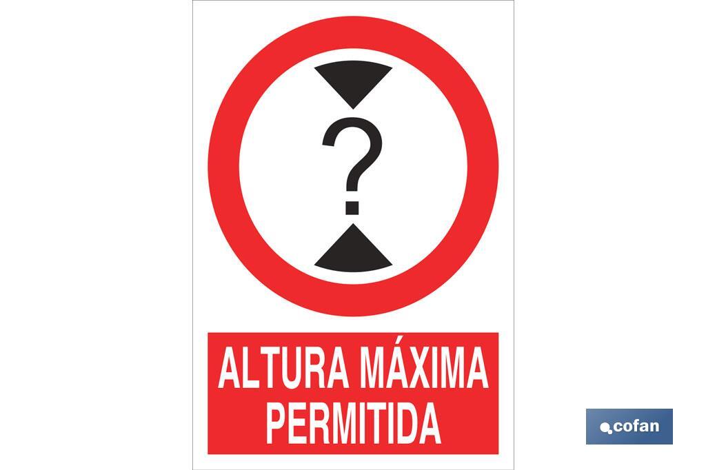 Altura máxima permitida