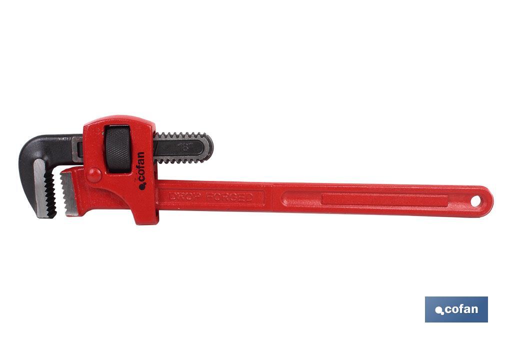 Llave Stillson reforzada para tubo estándar | Varios tamaños | Apertura llave en varias medidas