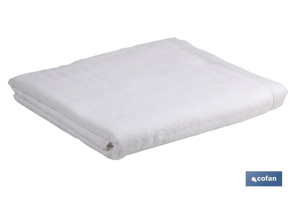 Toalla de baño en Color Blanco | Modelo Paloma | 100 % algodón | Gramaje 580 g/m² | Medidas 100 x 150 cm